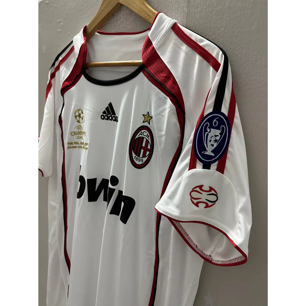 06-07 AC Milan Top Quality Away Retro Soccer Jersey custom T-shirt Football Jersey KAKA PIRLO MALDINI