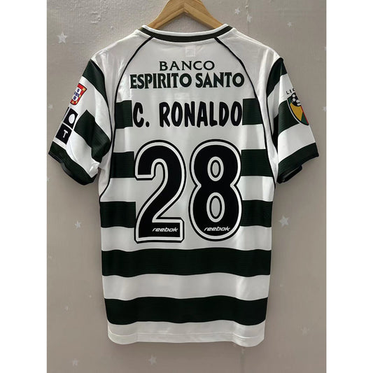 Sporting Lisbon Home Jersey - #28 Cristiano Ronaldo (01-03)