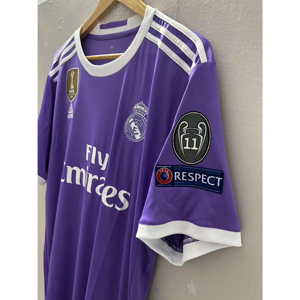 16-17 Real-Madri RONALDO BENZEMA SERGIO RAMOS High Quality Custom Retro Football Jersey T-Shirt