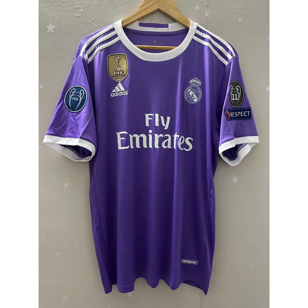 16-17 Real-Madri RONALDO BENZEMA SERGIO RAMOS High Quality Custom Retro Football Jersey T-Shirt