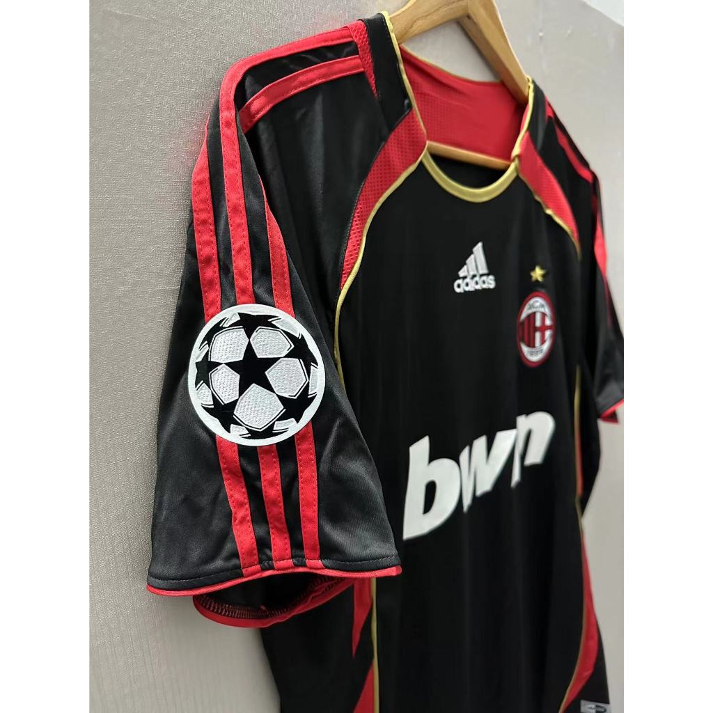 06-07 AC Milan KAKA MALDINI RONALDO Top Quality Away Retro Soccer Jersey custom T-shirt PIRLO