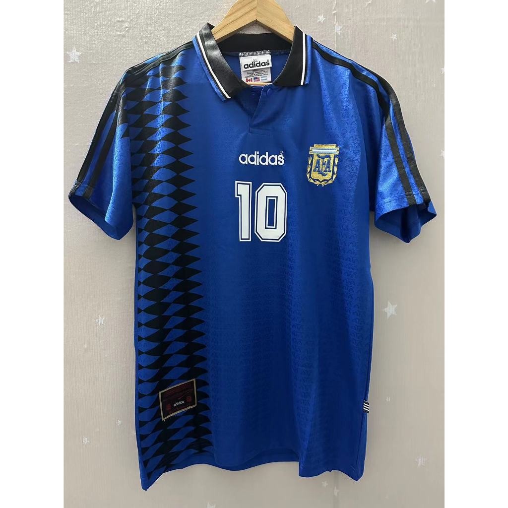 1994 Argentina MARADONA BATISTUTA Top Quality Away Retro Soccer Jersey custom T-shirt Football Jersey