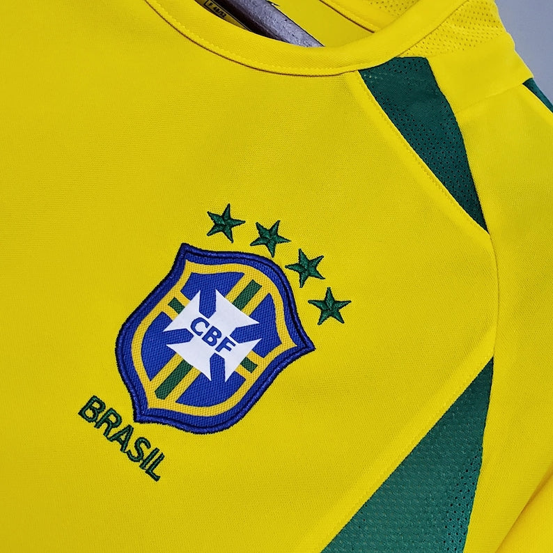 Brazil 2002 Home Jersey - Iconic Retro World Cup Champions Shirt - Vintage Brazil Football Kit