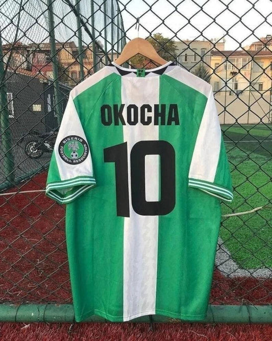 Retro Nigeria 1996 Okocha retro jersey classic shirt , Retro Nigeria Jersey , Retro Football Shirt