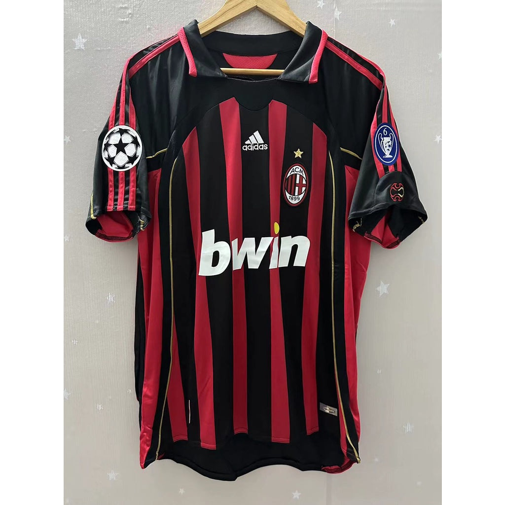 06-07 AC MILAN KAKA MALDINI Top Quality Home Retro Football Jersey custom T-shirt RONALDO INZAGHI PIRLO