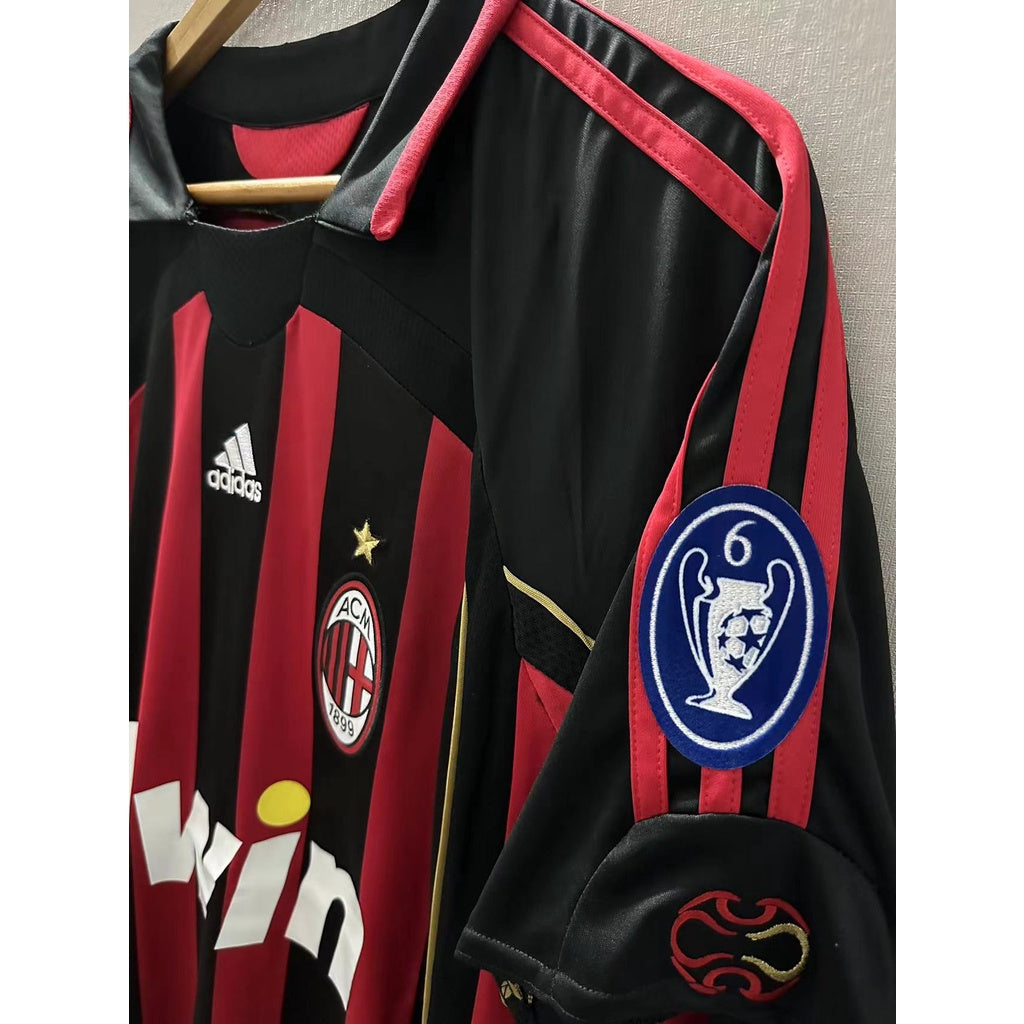 06-07 AC MILAN KAKA MALDINI Top Quality Home Retro Football Jersey custom T-shirt RONALDO INZAGHI PIRLO