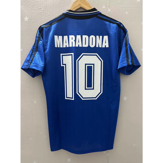 1994 Argentina MARADONA BATISTUTA Top Quality Away Retro Soccer Jersey custom T-shirt Football Jersey