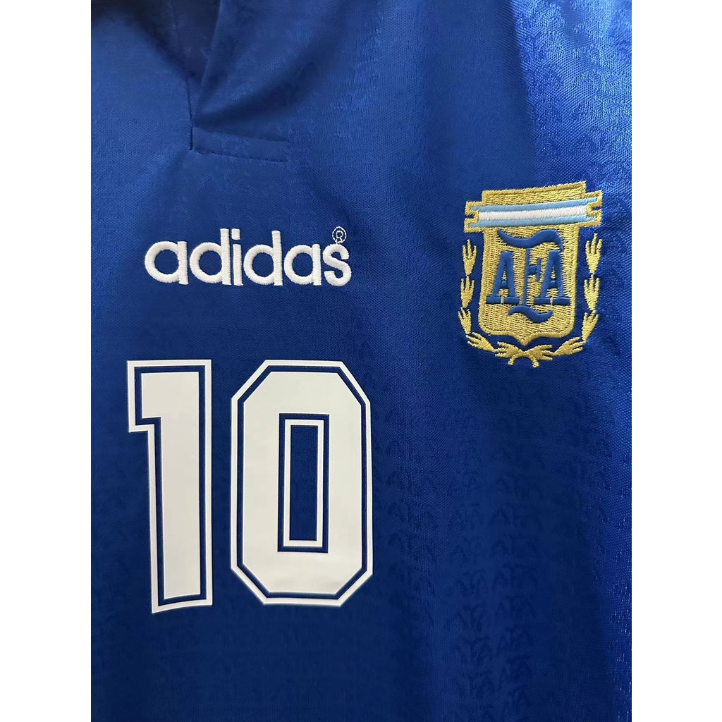 1994 Argentina MARADONA BATISTUTA Top Quality Away Retro Soccer Jersey custom T-shirt Football Jersey